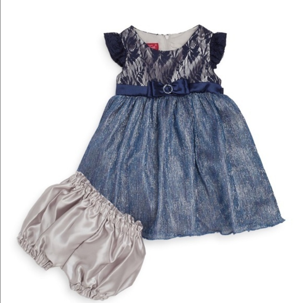 Princess Faith navy occasion dress, Sz. 18M
